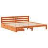 vidaXL Bed Frame without Mattress Wax Brown 180x200 cm Super King Solid Wood Pine