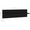 vidaXL Wall Shelf 2 pcs Black 60x11.5x18 cm Engineered Wood