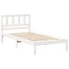 vidaXL Bed Frame with Headboard White 80 x 200 cm Solid Pine Wood