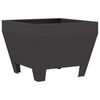 vidaXL Fire Bowl Black 50 x 50 x 38 cm Weathering Steel