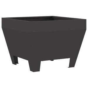 vidaXL Fire Bowl Black 50 x 50 x 38 cm Weathering Steel