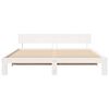 vidaXL Bed Frame with Headboard White 180 x 200 cm Solid Pine Wood