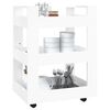 vidaXL Kitchen Trolley High Gloss White 60x45x80 cm Engineered Wood