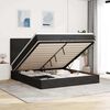 vidaXL Ottoman Bed with Mattresses Black 160x200cm Velvet