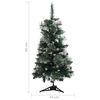 vidaXL Artificial Christmas Tree with Stand Green and White 90 cm PVC