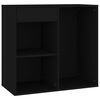 vidaXL Cosmetic Cabinet Black 80x40x75 cm Engineered Wood
