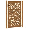 vidaXL Garden Gate 100x150 cm Weathering Steel Flame Design