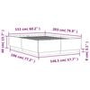 vidaXL Bed Frame with LED without Mattress Smoked Oak 150x200 cm King Size