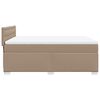 vidaXL Box Spring Bed with Mattress Cappuccino 140x190 cm Faux Leather