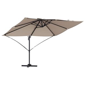 vidaXL Cantilever Roma Parasol Taupe and Black 352 x 251 x 260 cm