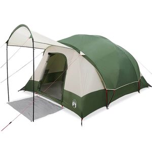 vidaXL Family Tent Tunnel 8-Person Green Waterproof