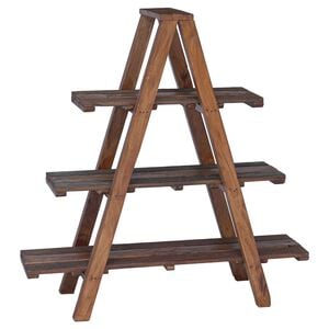 vidaXL Folding Rack Brown 79.5 x 35 x 112 cm Solid Reclaim Wood
