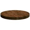 vidaXL Table Top Dark Brown &Oslash; 50 x 4 cm Solid Oak Wood