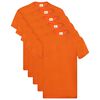 Fruit of the Loom Original T-shirts 5 pcs Orange L Cotton