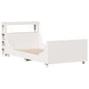 vidaXL Bed Frame without Mattress White 90x200 cm Solid Wood Pine
