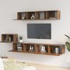 vidaXL 5 Piece TV Cabinet Set Smoked Oak Engineered Wood