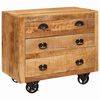 vidaXL Side Cabinet with Drawer Brown 70 x 38 x 63 cm Solid mango wood