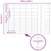 vidaXL Field Fence Silver 50 x 1.5 m Galvanised steel