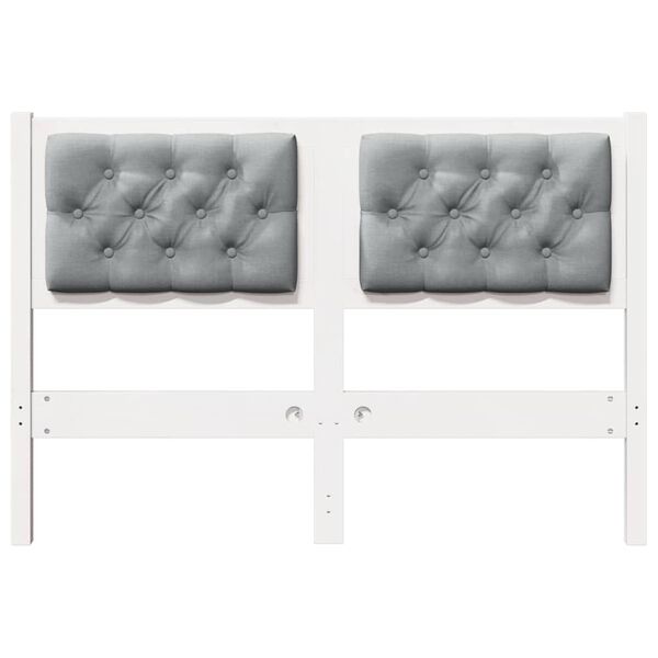 vidaXL Headboard Other White and light grey 135 cm Solid pine wood