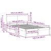 vidaXL Bed Frame with Headboard White 120 x 190 cm Solid Pine Wood