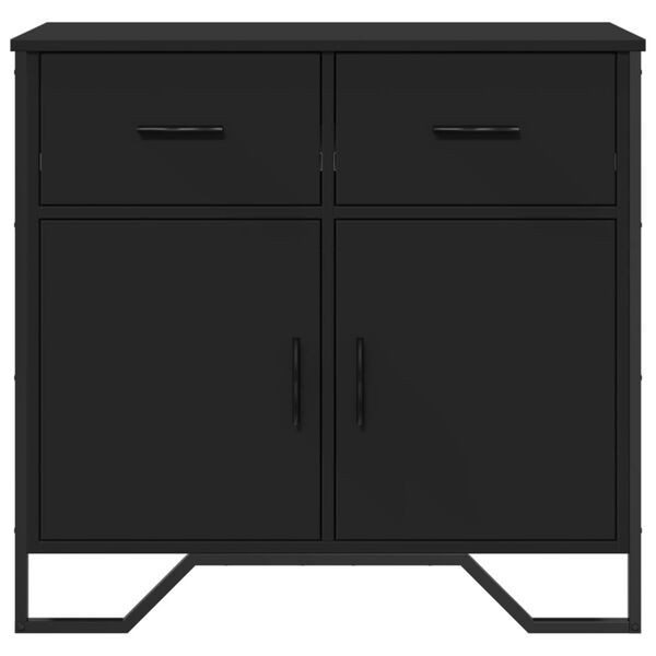 vidaXL Sideboard Black 79.5x35.5x74.5 cm Engineered Wood
