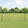vidaXL Fence with Post Grey 1.6 x 10 m Steel and PVC