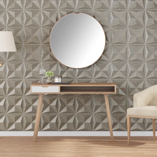vidaXL Wall Panels 48 pcs Beton 50x50 cm XPS 12 m² Origami