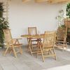 vidaXL Garden Dining Set 5 pcs Brown Solid Teak Wood