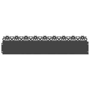vidaXL Lawn Edgings 10 pcs 103 x 0.05 x 22 cm Steel Black