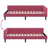vidaXL Corner Bed Frame with Headboard Wine Red 90 cm x 200 cm Velvet