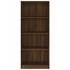vidaXL 4-Tier Book Cabinet Brown Oak 60x24x142 cm Engineered Wood