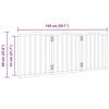 vidaXL Dog Gate Foldable 3 Panels Black 150 cm Poplar Wood