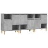 vidaXL Sideboards 3 pcs Concrete Grey 60x35x70 cm Engineered Wood