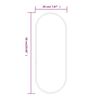 vidaXL Wall Mirror Black 50x20 cm Oval