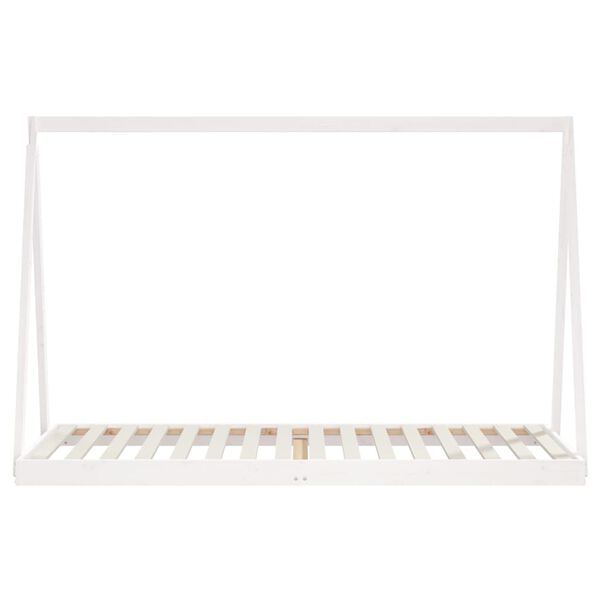 vidaXL Kids Bed Frame White 90x200 cm Solid Wood Pine