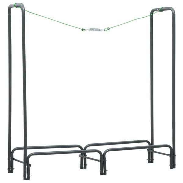 vidaXL Firewood Rack Anthracite 120x35x120 cm Steel