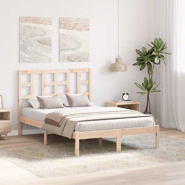 vidaXL Bed Frame without Mattress 120x190 cm Small Double Solid Wood
