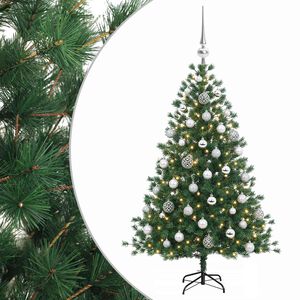 vidaXL Artificial Christmas Tree with Bauble 150 cm 150 LEDs