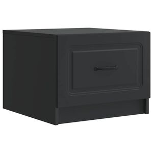 vidaXL Coffee Table with Drawer Black 49 x 50 x 37 cm Engineered Wood