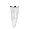 vidaXL Chandelier | Clear, Chrome | Plastic, Steel | Decorative Inlays