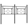 vidaXL Metal Headboard Black 160 cm