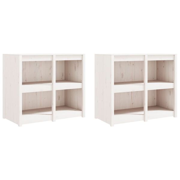 vidaXL Outdoor Kitchen Cabinets 4 pcs White Solid Wood Pine