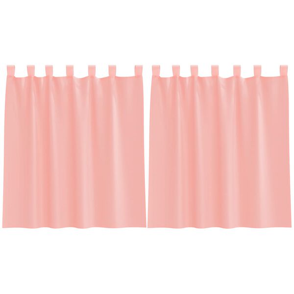 vidaXL Voile Curtains with Loops 2 pcs Pink 140x140 cm