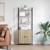 vidaXL Book Cabinet Sonoma Oak 60 x 24 x 161 cm Engineered Wood