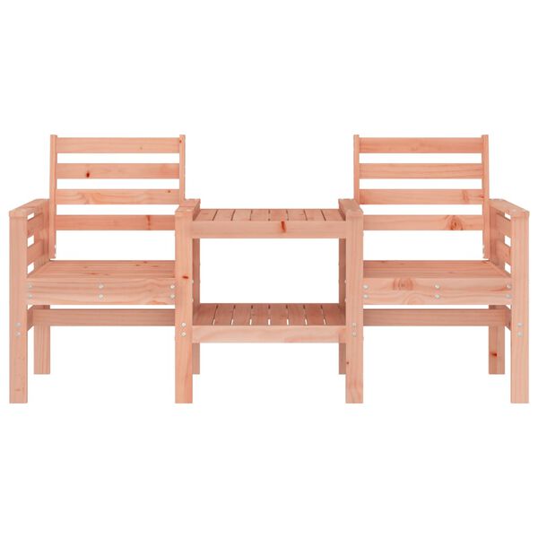 vidaXL Garden Bench with Table 2-Seater Solid Wood Douglas