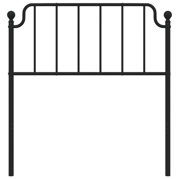 vidaXL Metal Replace Headboard Black 90 cm