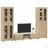 vidaXL TV Cabinet Set with Drawer FLORIN Sonoma Oak Engineered Wood