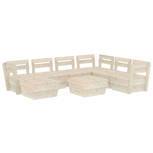 vidaXL 8 Piece Garden Pallet Lounge Set Impregnated Spruce Wood