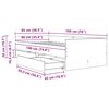 vidaXL Bed Frame with Drawer Artisan Oak 90 x 190 cm Solid Pine Wood