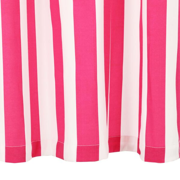 vidaXL Curtains with Metal Rings 2 pcs Fabric 140x175 cm Pink Stripe